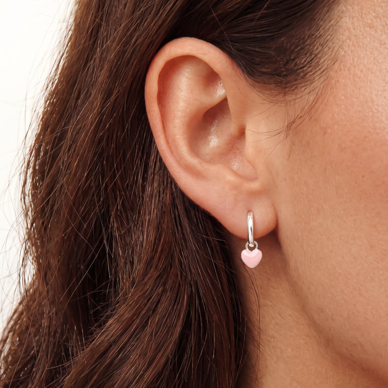 Boucles d'oreilles Anneaux Cœur
