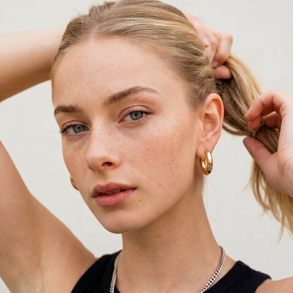 Boucles d'oreilles Demi-anneau Lumina