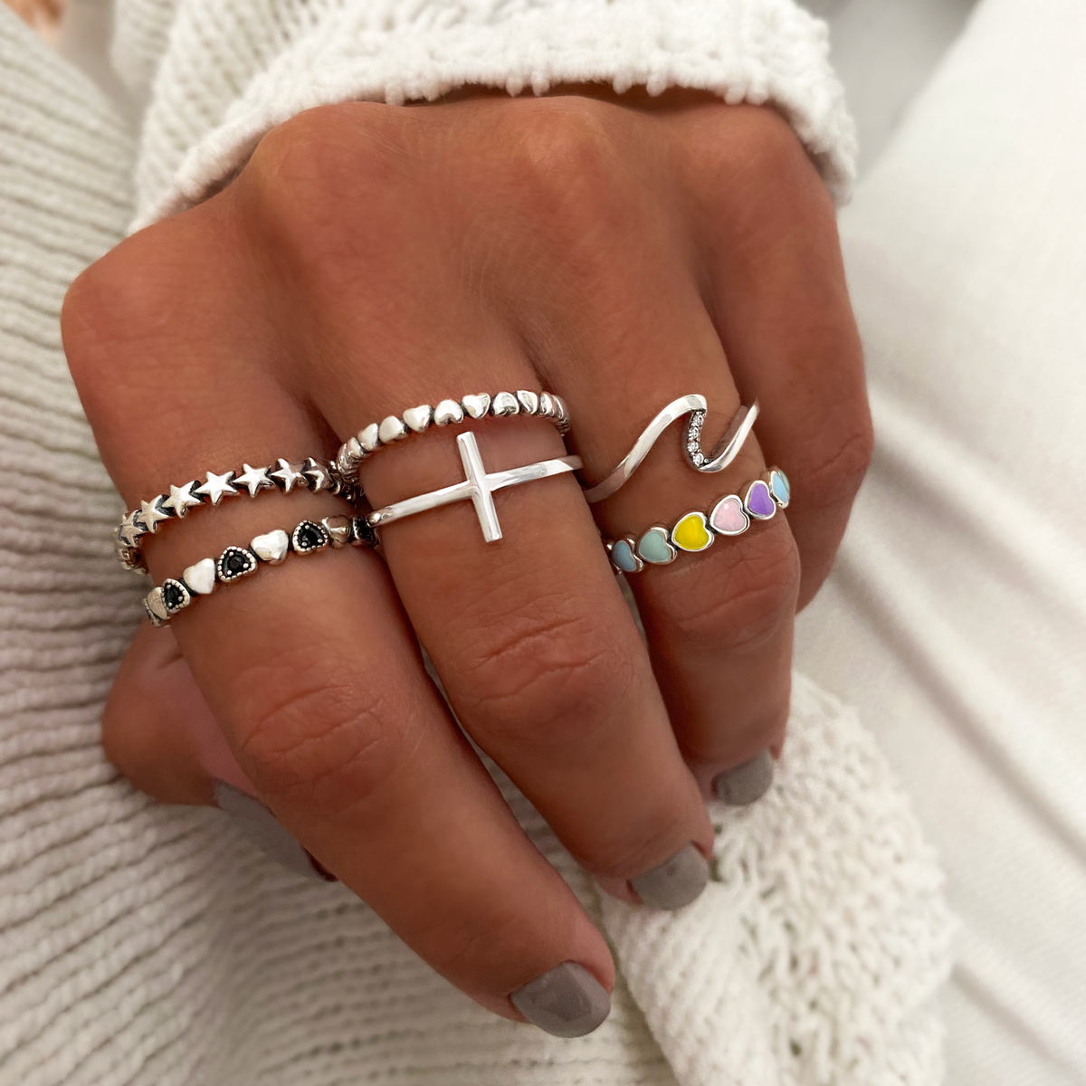 Bague "Cœurs Colorés" - LaMaisonDesBijoux