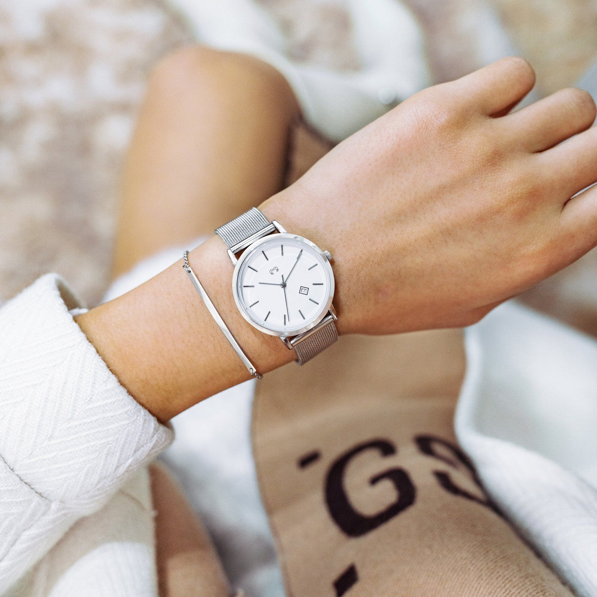 Montre "Marseille" ~ Argent Blanc - LaMaisonDesBijoux