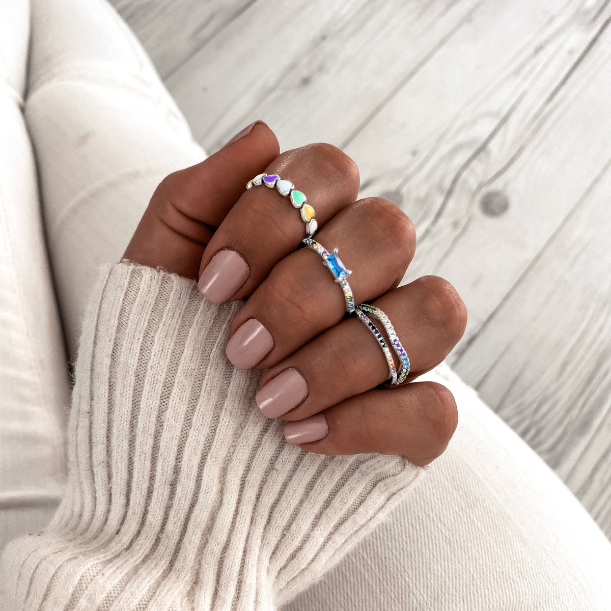 Bague "Cœurs Colorés" - LaMaisonDesBijoux