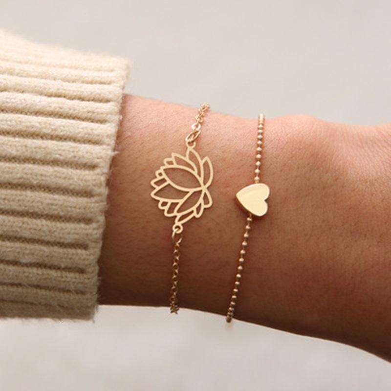 Bracelet "Lotus-Cœur" - LaMaisonDesBijoux