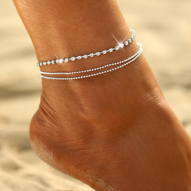 Bracelet de cheville "Brillants" - LaMaisonDesBijoux