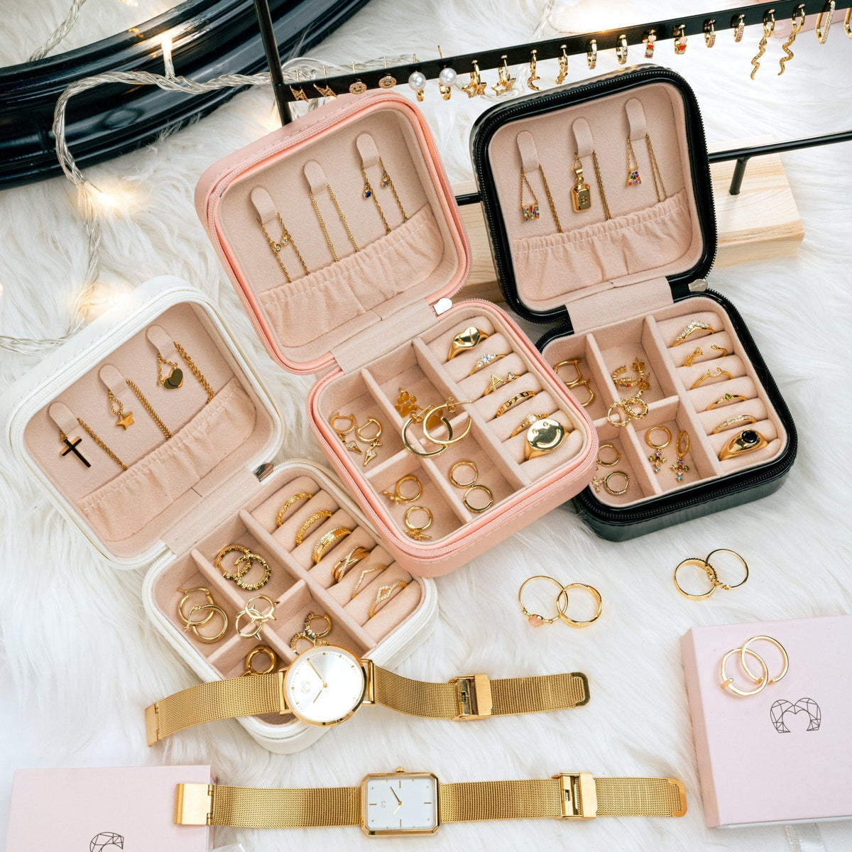 Boîte à Bijoux "Petit Voyage" ~ Diverses couleurs - LaMaisonDesBijoux