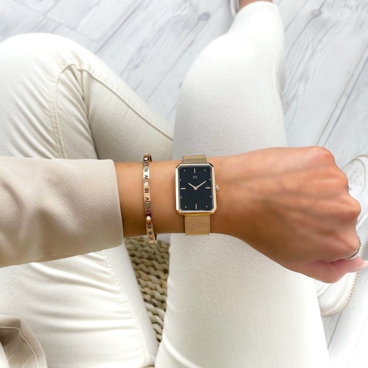 Montre "Capitaine" ~ Rose Noir - LaMaisonDesBijoux