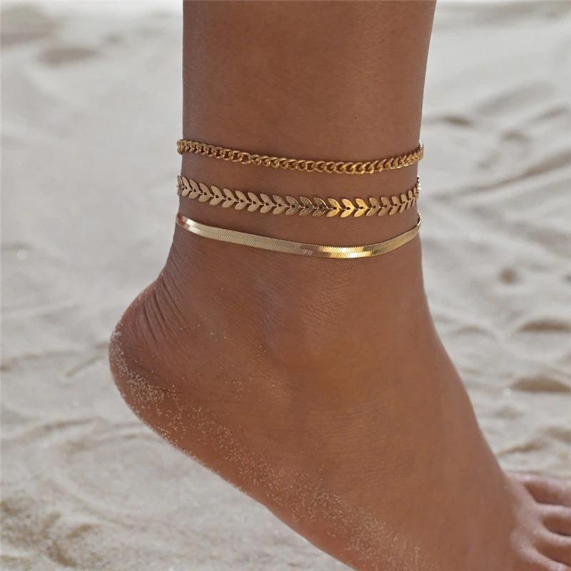 Bracelet de cheville "Cléopâtre 4MM" - LaMaisonDesBijoux